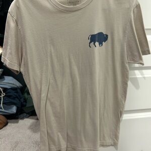 Pendleton Tan T‑Shirt with Navy Buffalo Graphic
